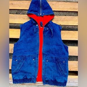 1980’s Reversible denim hooded vest